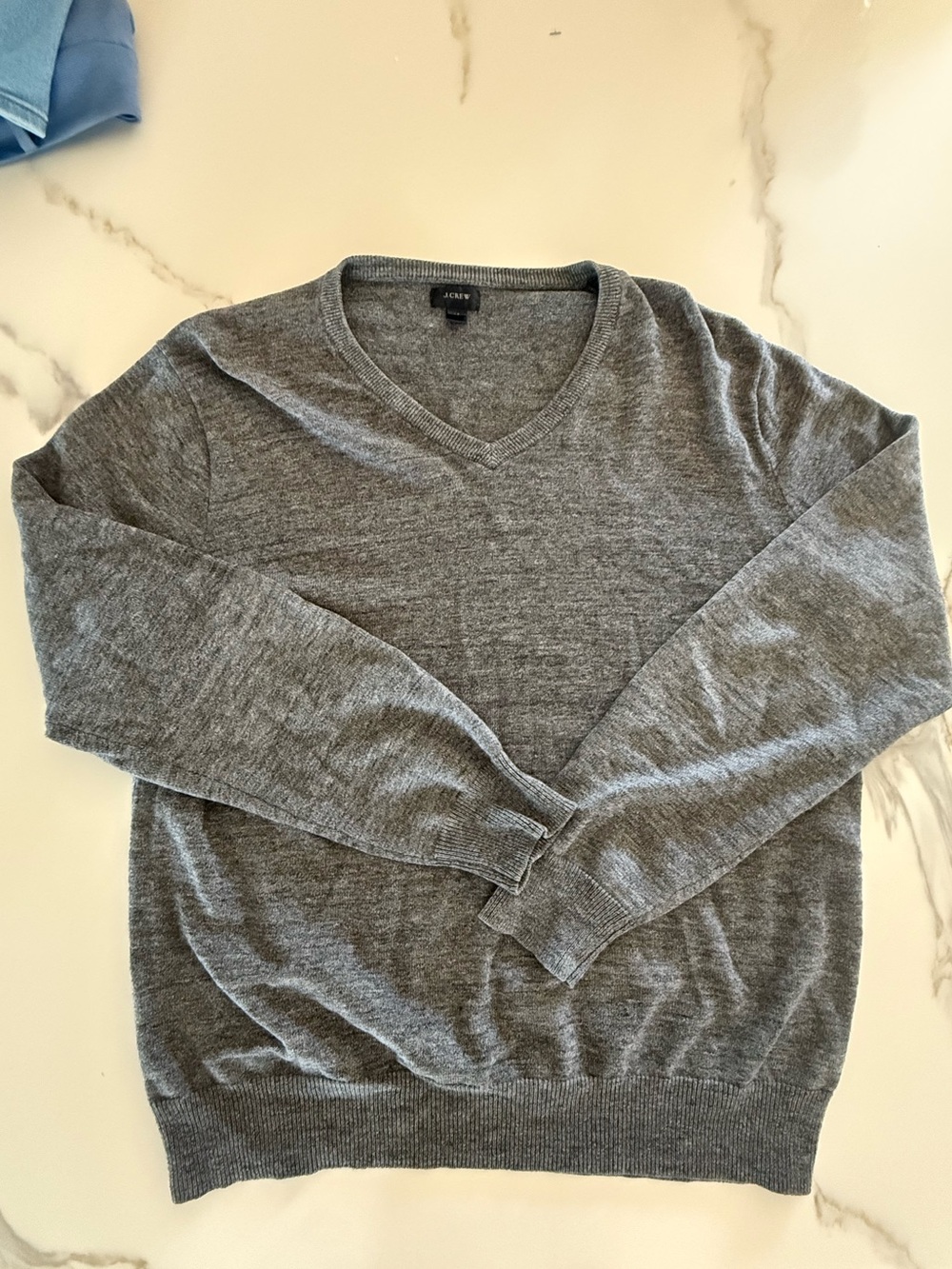 J. Crew Heather Grey V-Neck Sweater